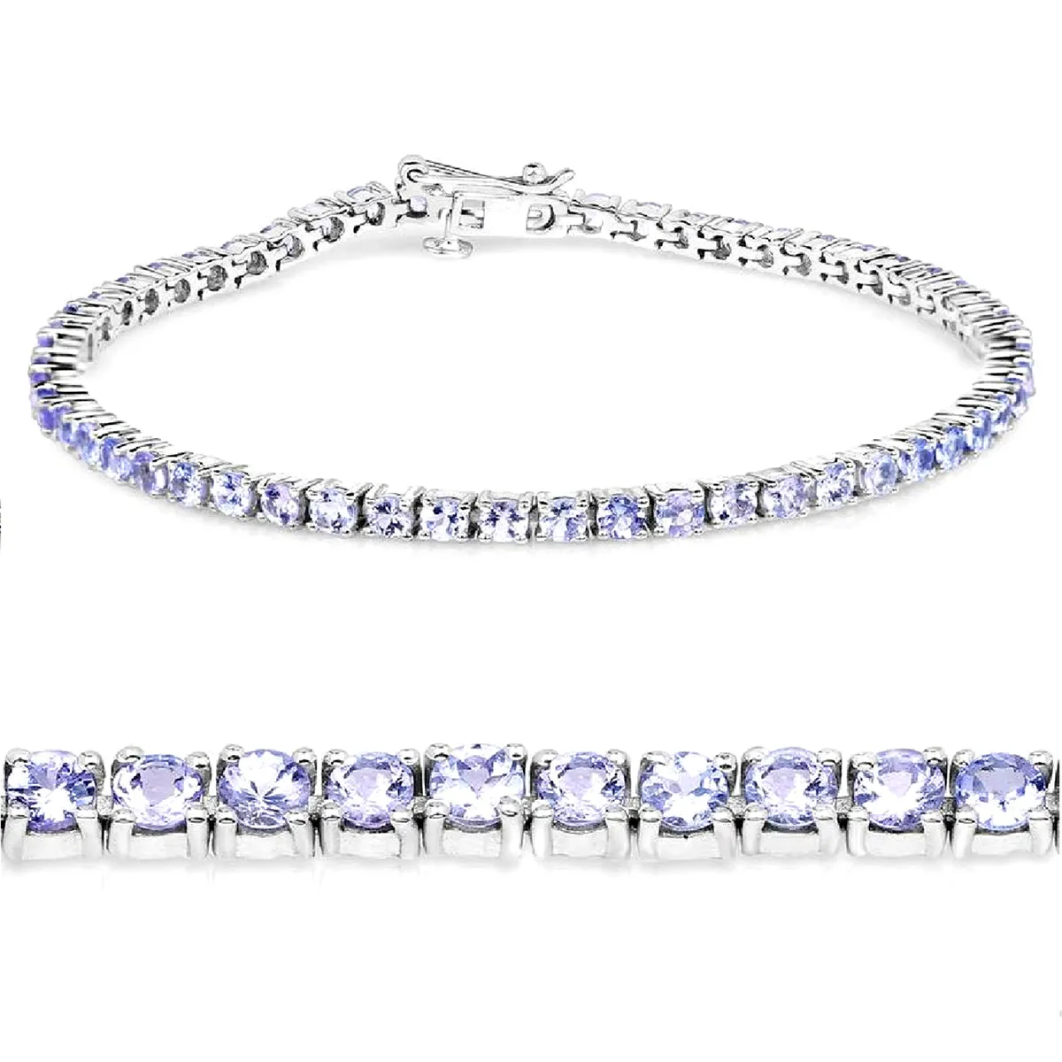 Tanzanite 925 Sterling Silver Tennis Bracelet Jewelry