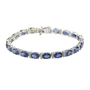 Tanzanite 925 Sterling Silver Tennis Bracelet Jewelry
