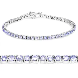 Tanzanite 925 Sterling Silver Tennis Bracelet Jewelry
