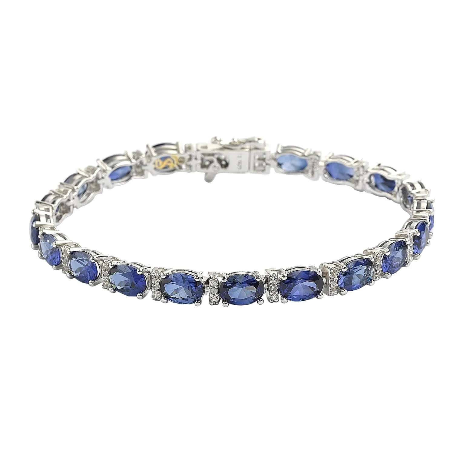 Tanzanite 925 Sterling Silver Tennis Bracelet Jewelry