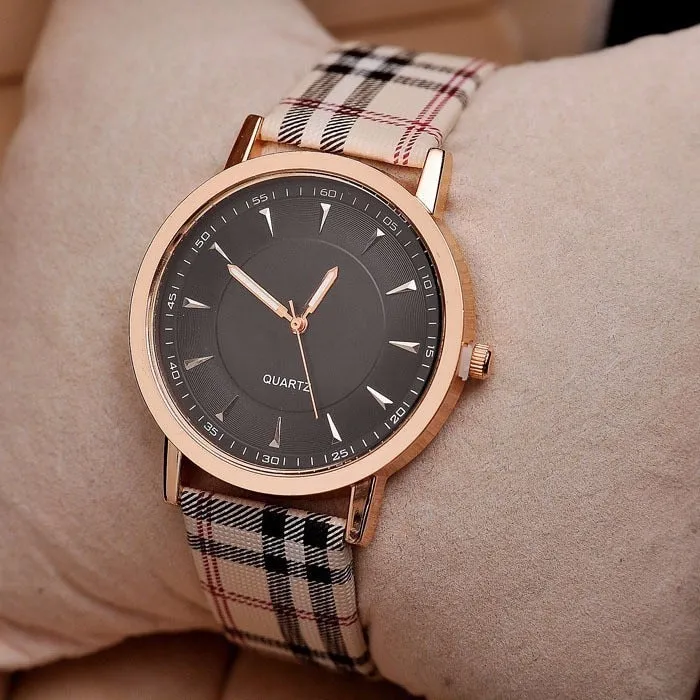 test-kobiet zegarka Women's Watches Women Leather Strap Analog Quartz Ladies Wrist Watches Fashion Brand Luxury Watch reloj mujer