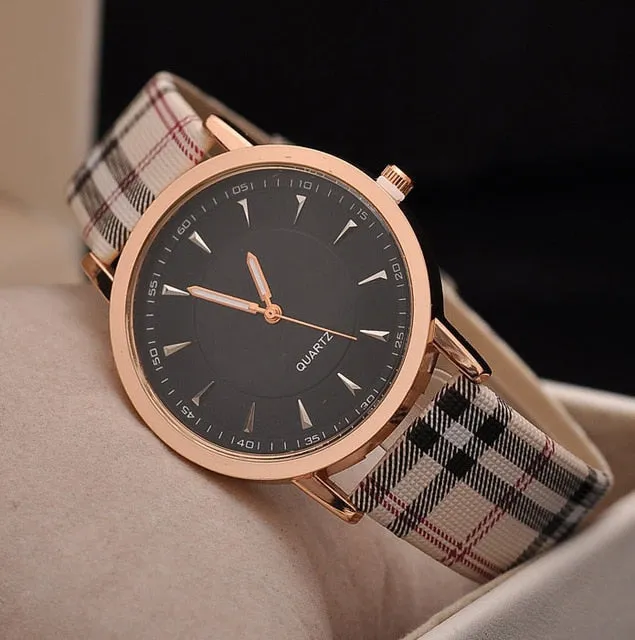 test-kobiet zegarka Women's Watches Women Leather Strap Analog Quartz Ladies Wrist Watches Fashion Brand Luxury Watch reloj mujer