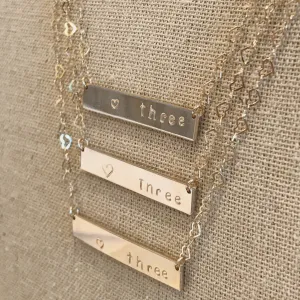 THICK Gold filled bar necklace