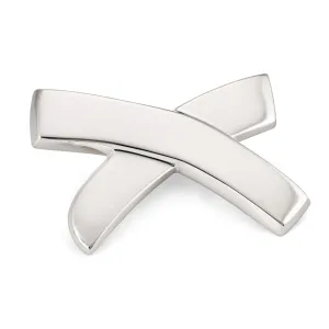 Tiffany & Co Large X Brooch Paloma Picasso 2" Sterling Silver Signed Jewelry