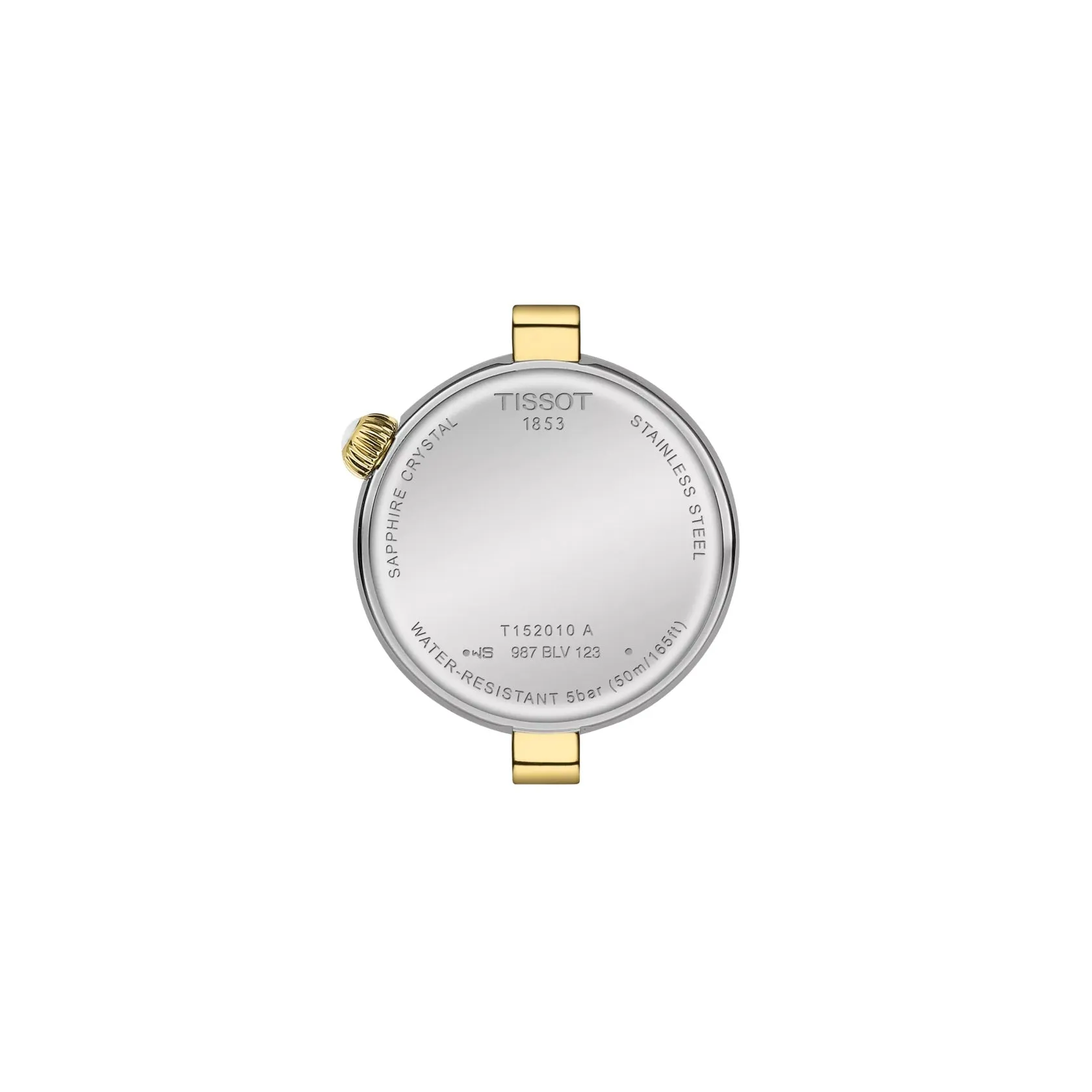 Tissot Desir Ladies Stainless Steel and Yellow Gold Mother of Pearl Dial Watch
