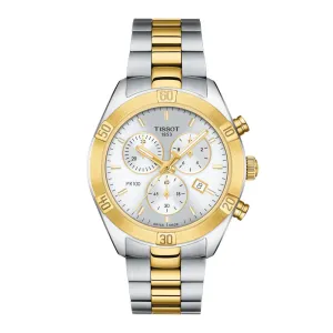 Tissot PR 100 Sport Chic Chronograph Ladies Two Tone Watch