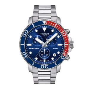 Tissot Seastar 1000 Chronograph Mens Stainless Steel Blue Dial Watch