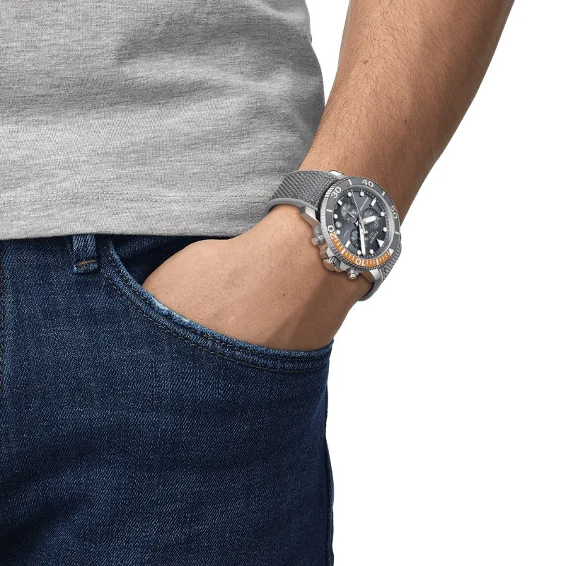 Tissot Seastar 1000 Chronograph Mens Stainless Steel Grey Strap Watch