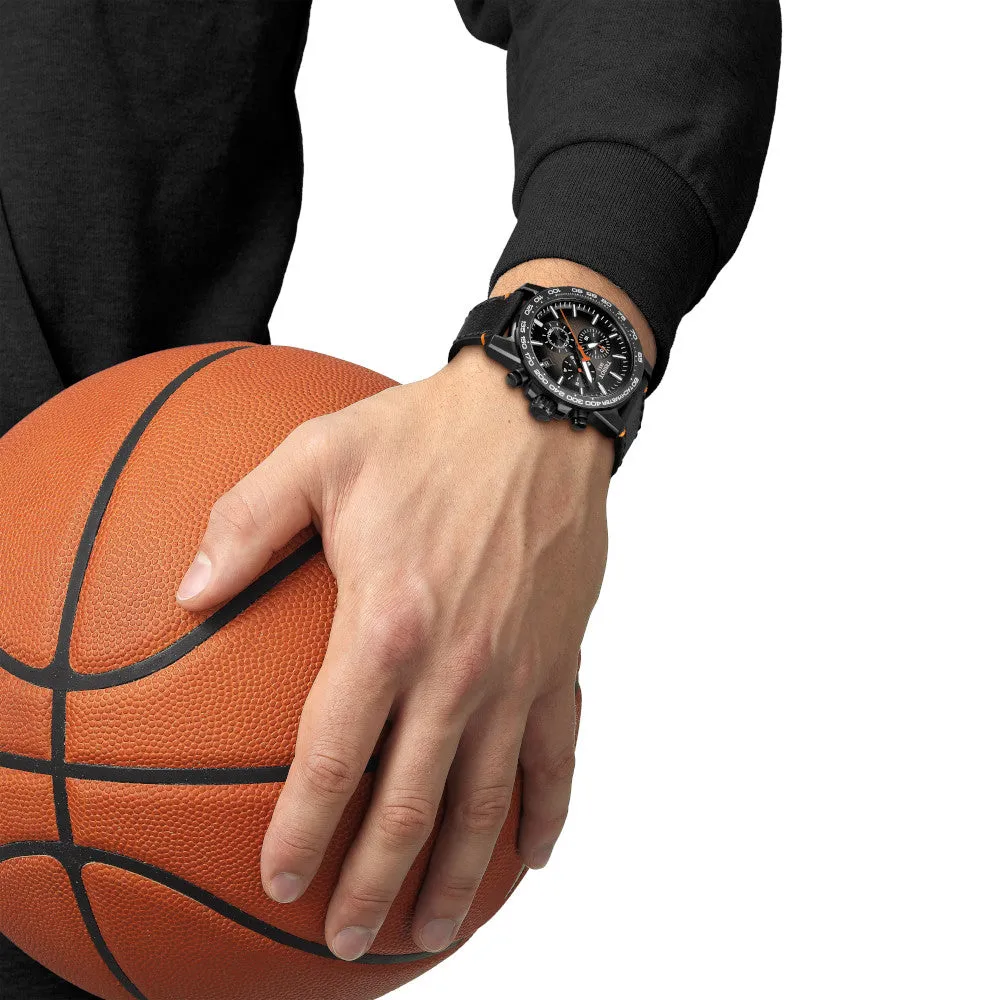 Tissot Supersport Chrono Mens Black Tone Black Leather Strap Watch