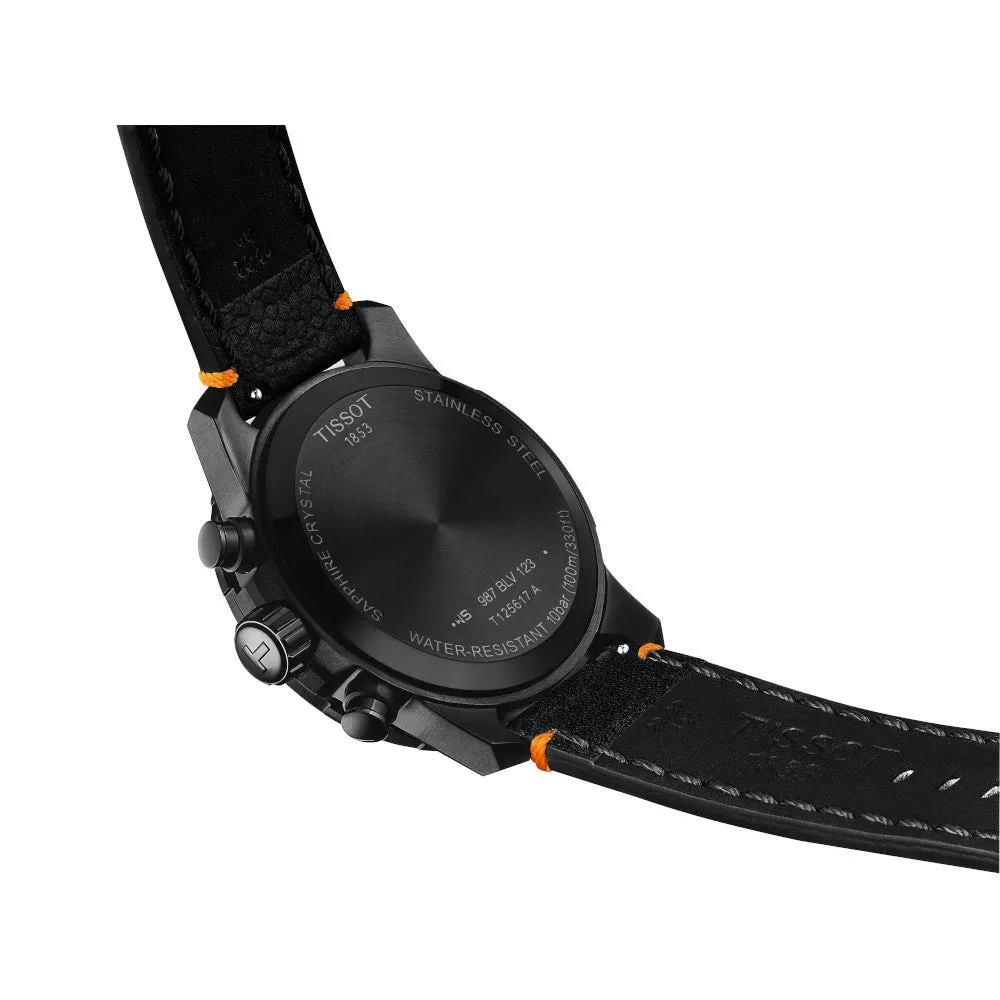 Tissot Supersport Chrono Mens Black Tone Black Leather Strap Watch