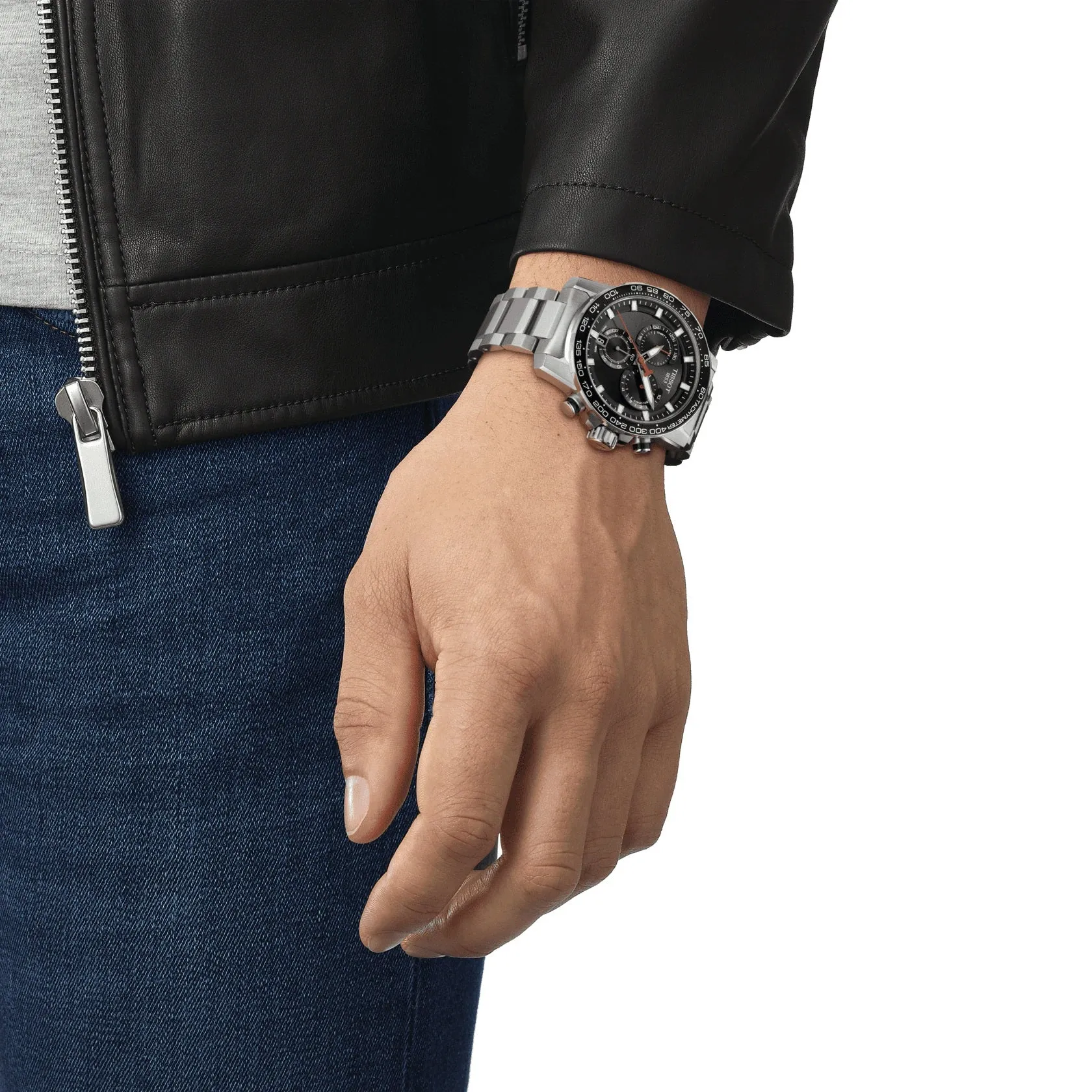 Tissot Supersport Chronograph Mens Stainless Steel Black Dial Watch
