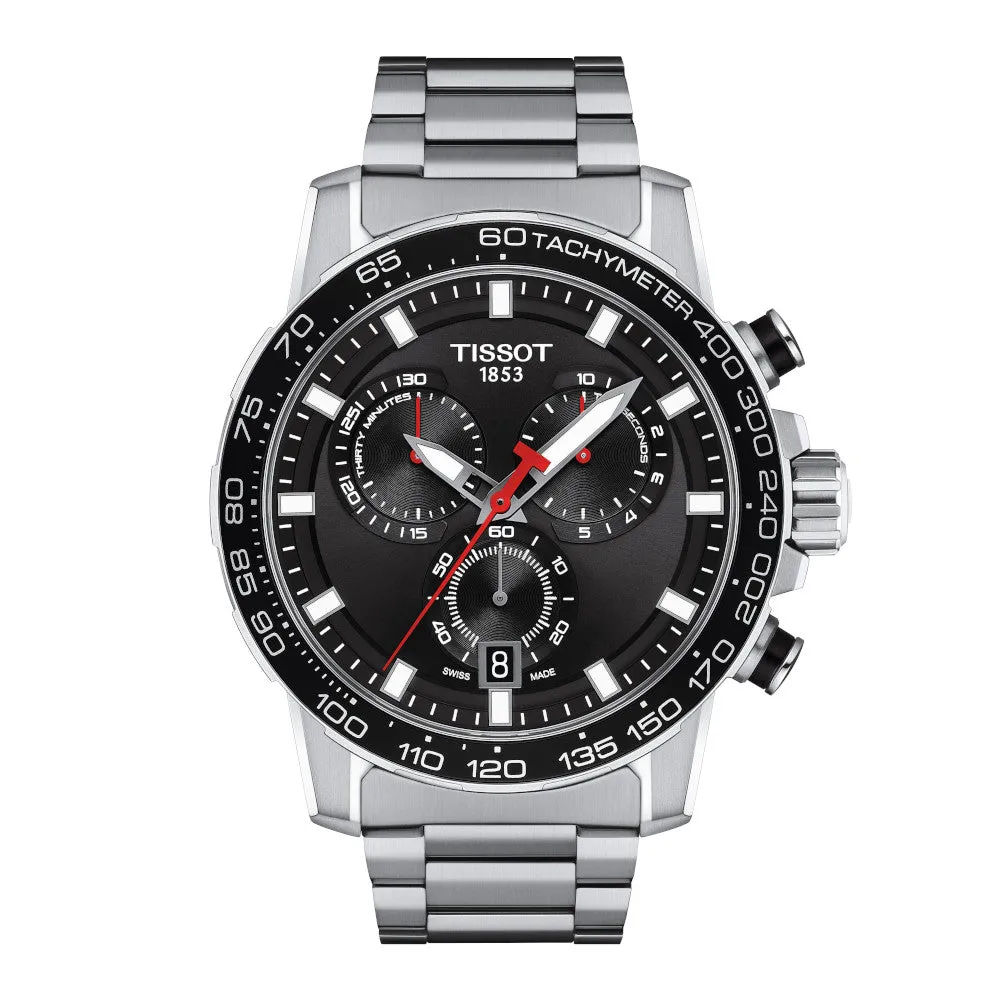 Tissot Supersport Chronograph Mens Stainless Steel Black Dial Watch