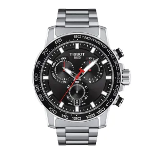 Tissot Supersport Chronograph Mens Stainless Steel Black Dial Watch