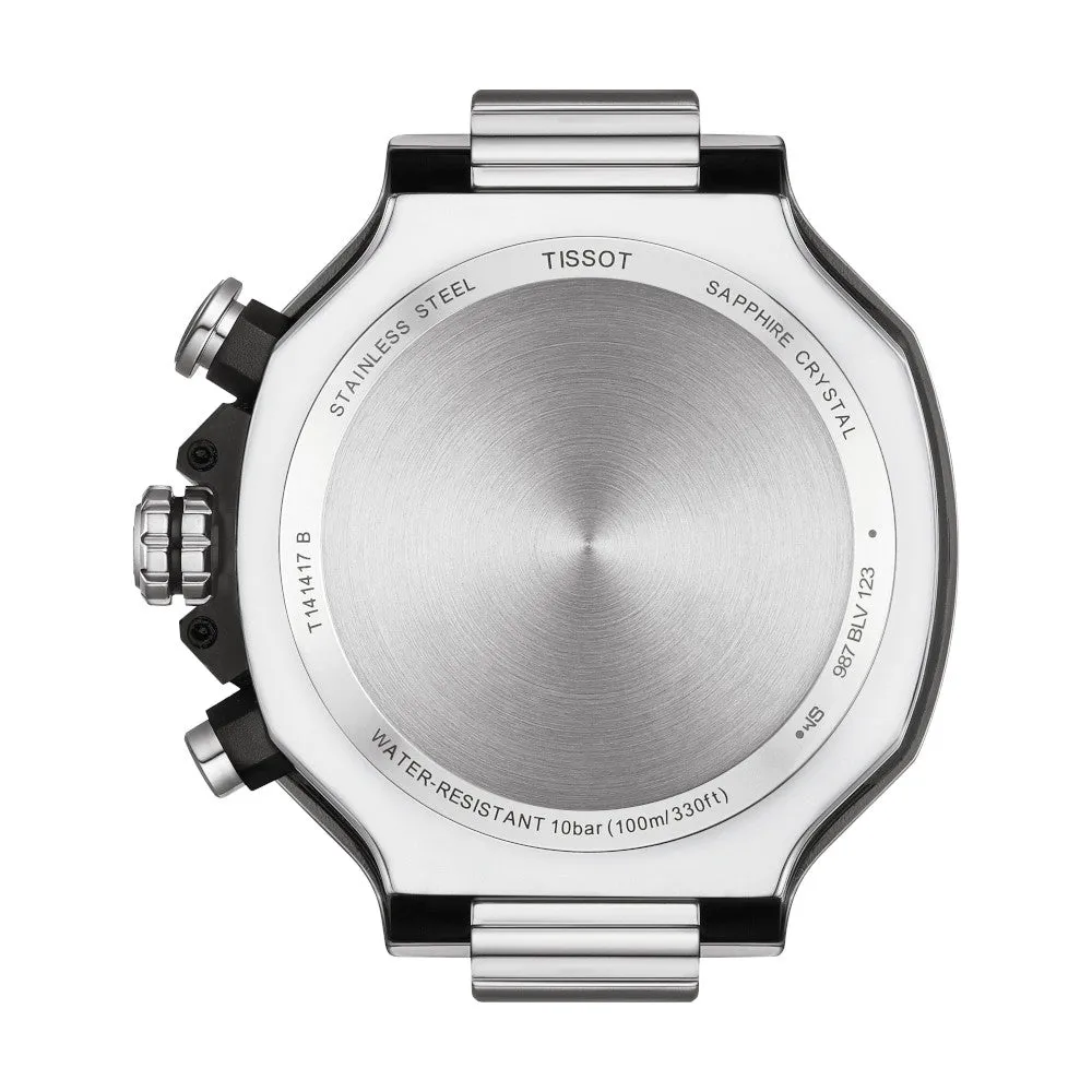 Tissot T-Race Chronograph Mens Stainless Steel Black Rubber Strap Watch