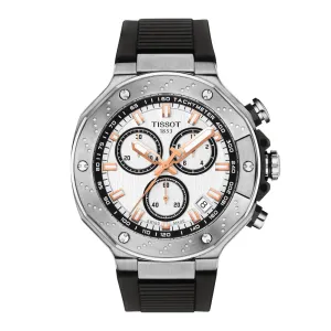 Tissot T-Race Chronograph Mens Stainless Steel Black Rubber Strap Watch
