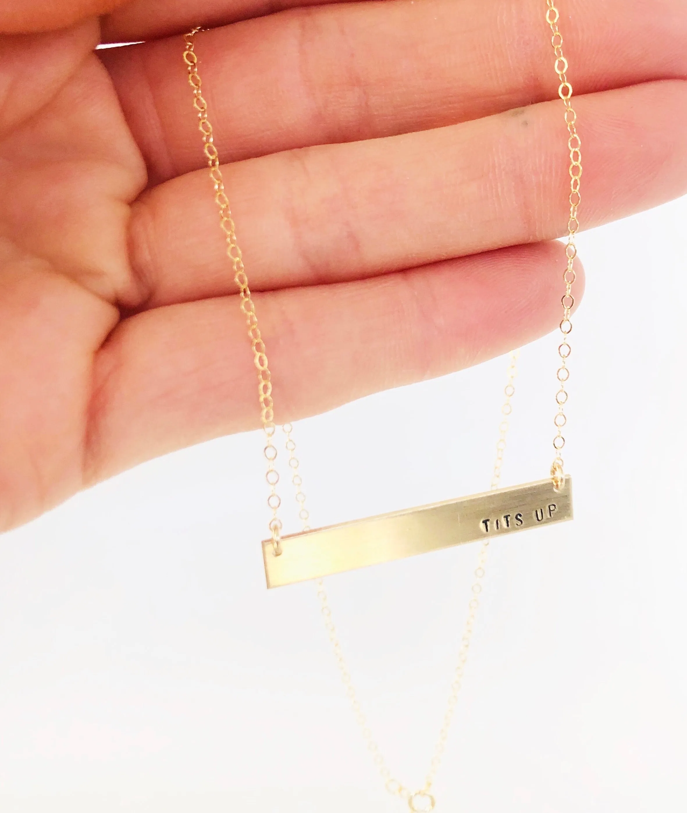 Tits Up Bar Necklace