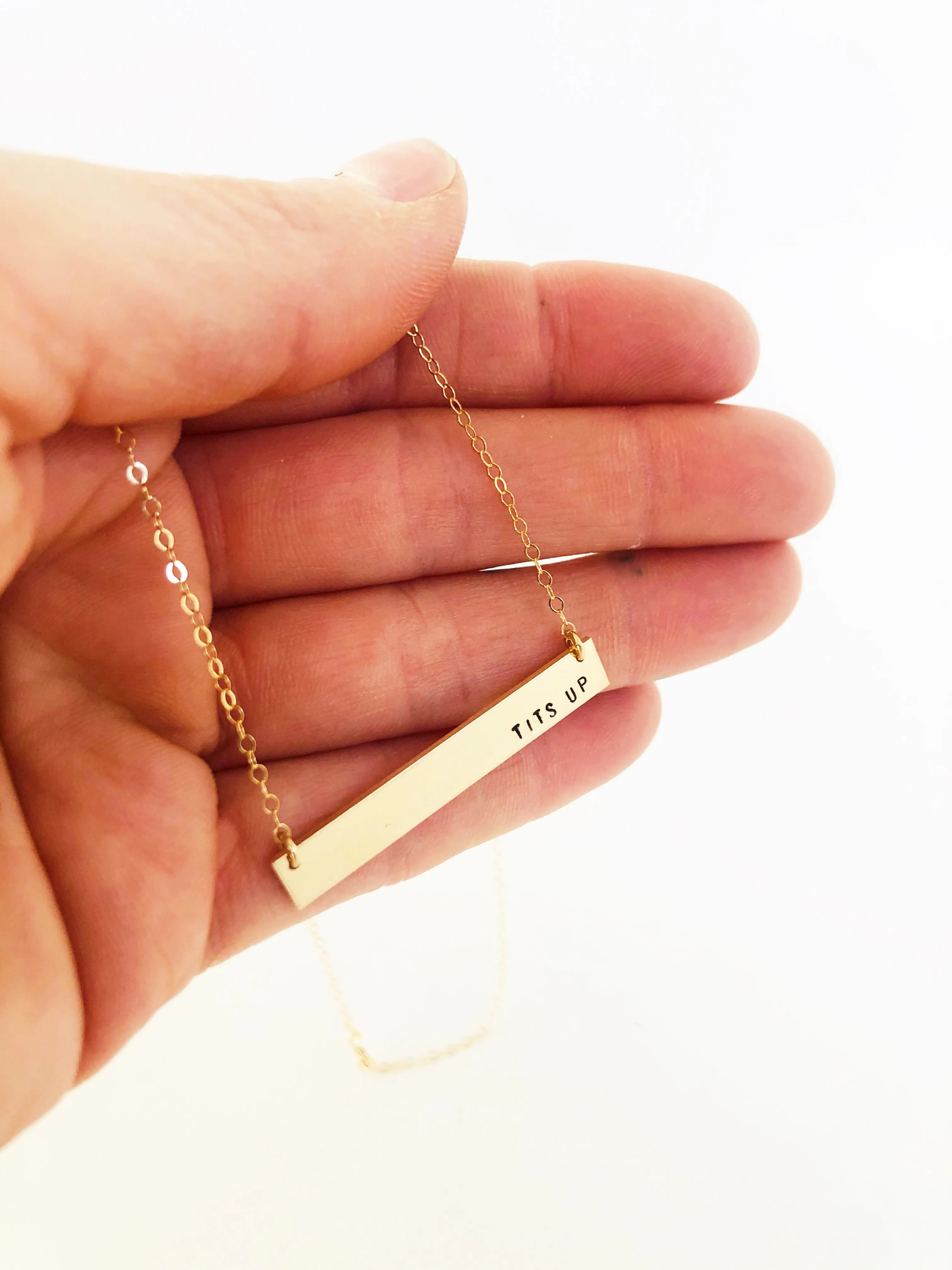 Tits Up Bar Necklace