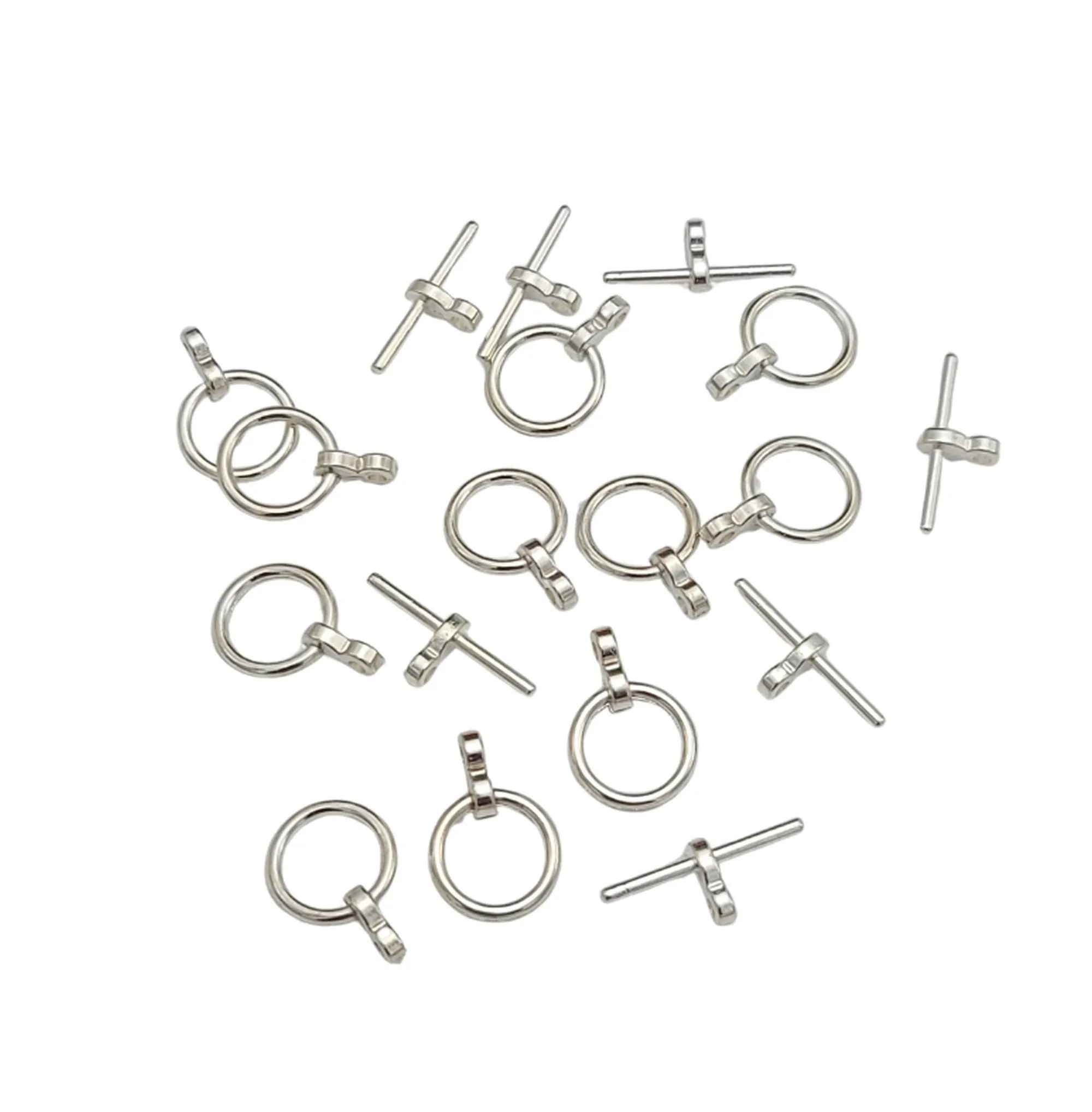 Toggle T-Bar Clasp Round Jewelry Making Supply.