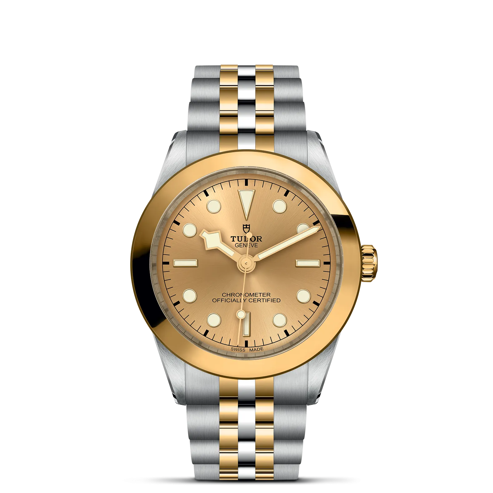 TUDOR Black Bay S&G 39mm Case, Champagne Dial, Steel & Yellow Gold Strap (M79663-0005)