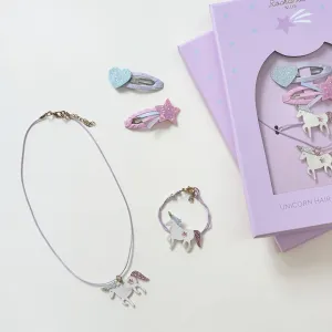 Unicorn Hair & Jewelry Set