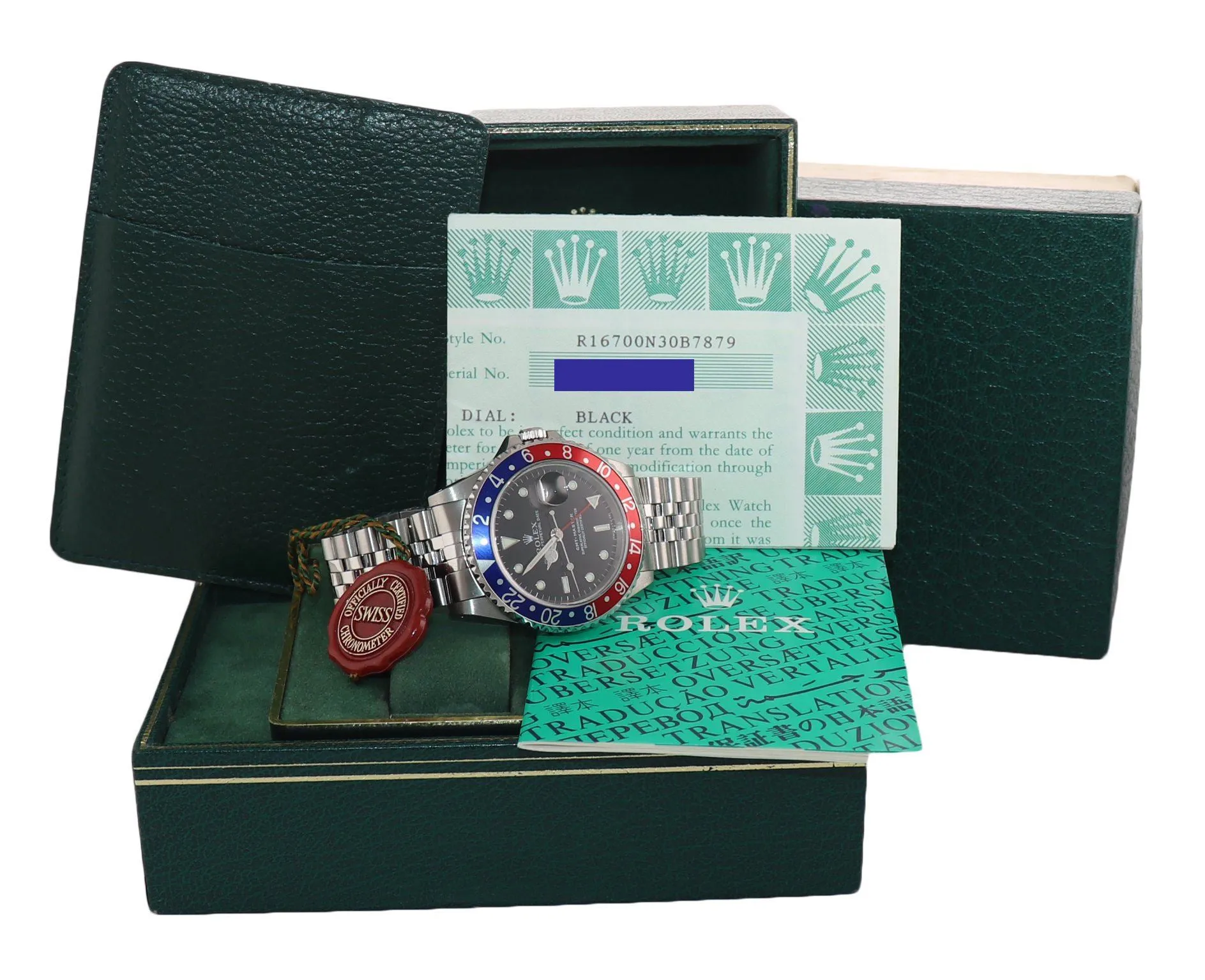 UNPOLISHED PAPERS Rolex GMT-Master Pepsi Blue Red Steel Jubilee 16700 Watch