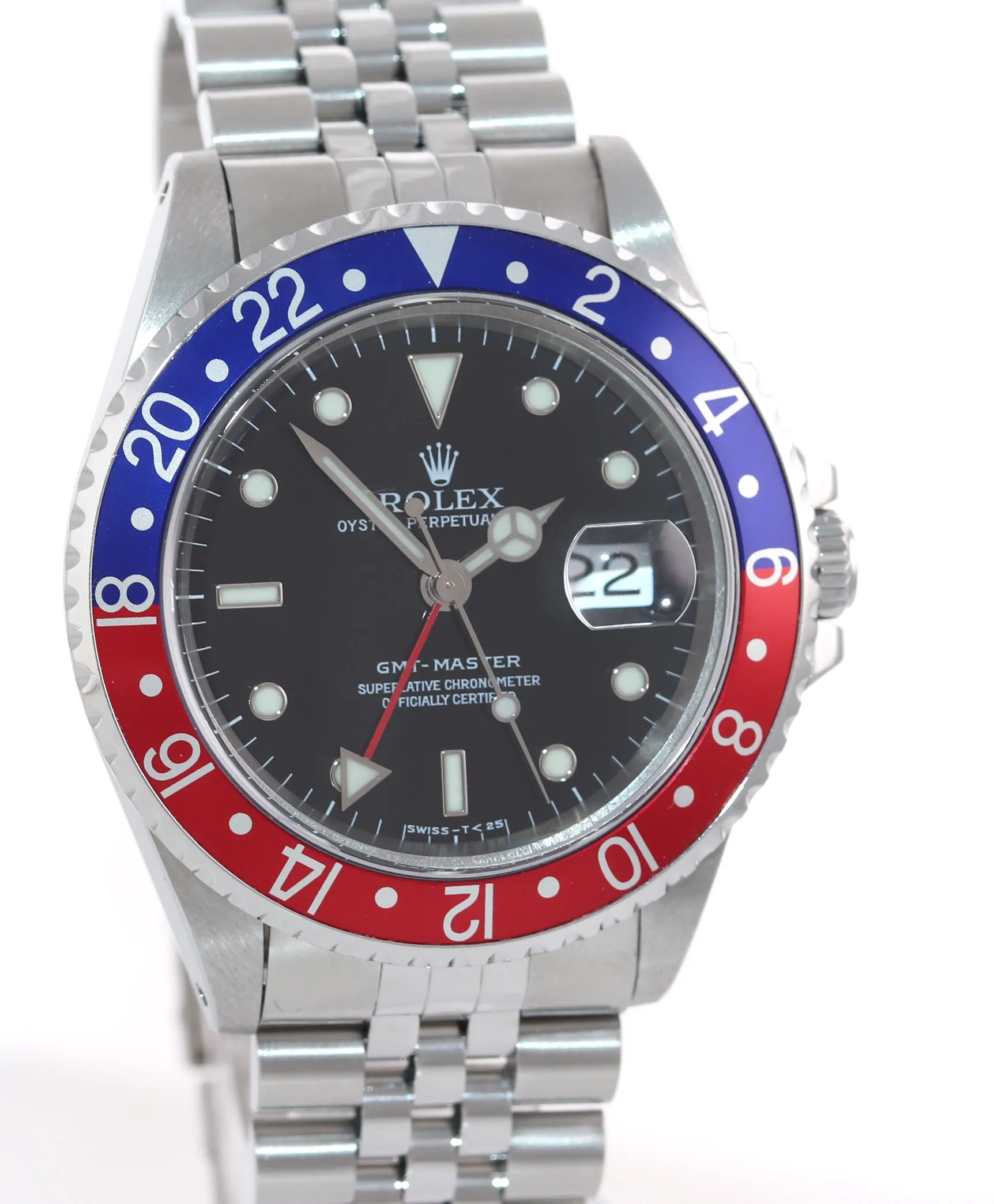 UNPOLISHED PAPERS Rolex GMT-Master Pepsi Blue Red Steel Jubilee 16700 Watch