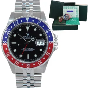 UNPOLISHED PAPERS Rolex GMT-Master Pepsi Blue Red Steel Jubilee 16700 Watch