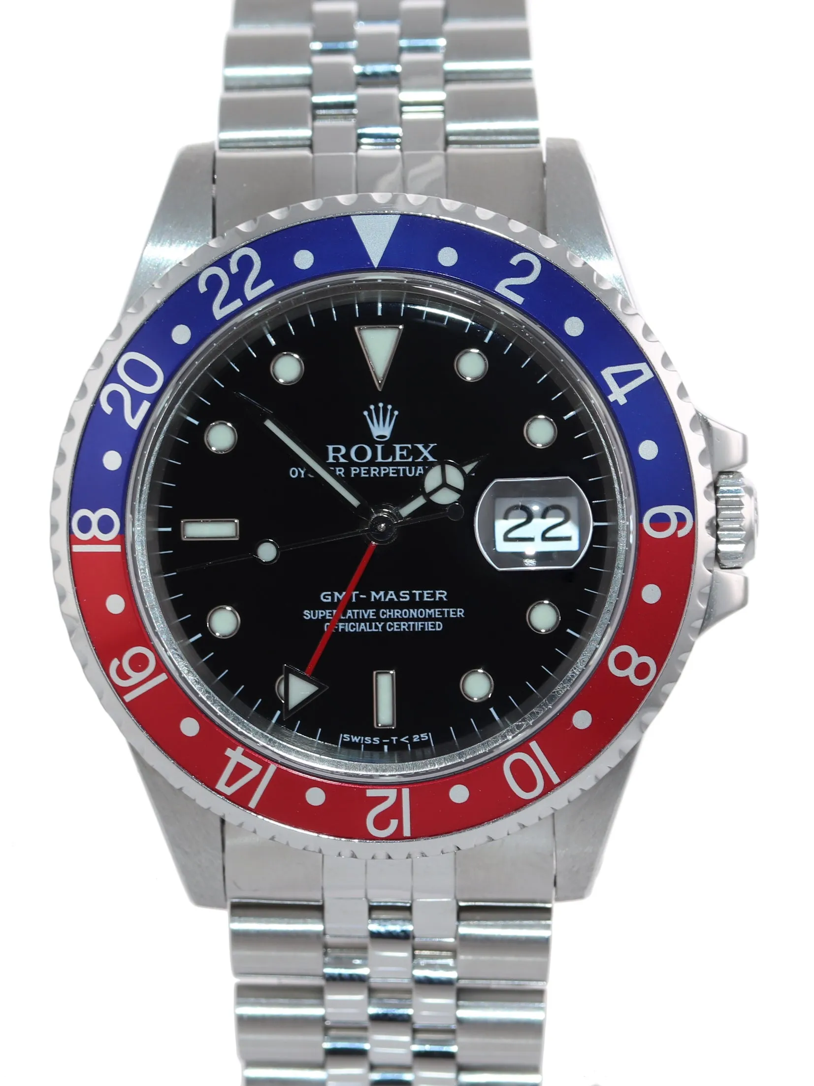 UNPOLISHED PAPERS Rolex GMT-Master Pepsi Blue Red Steel Jubilee 16700 Watch