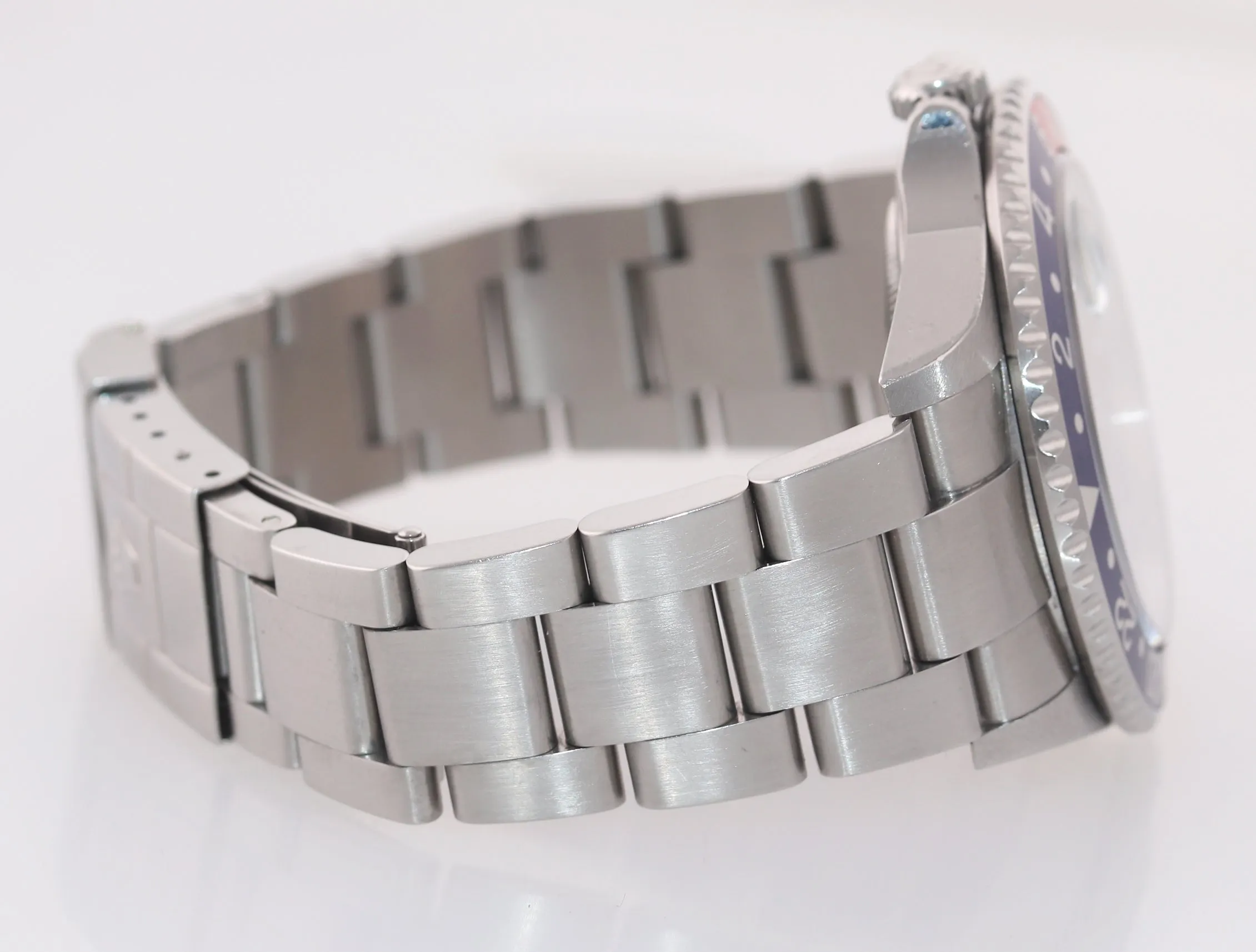 UNPOLISHED Rolex GMT-Master II Pepsi Steel Blue 16710 40mm Error Stick Watch Box