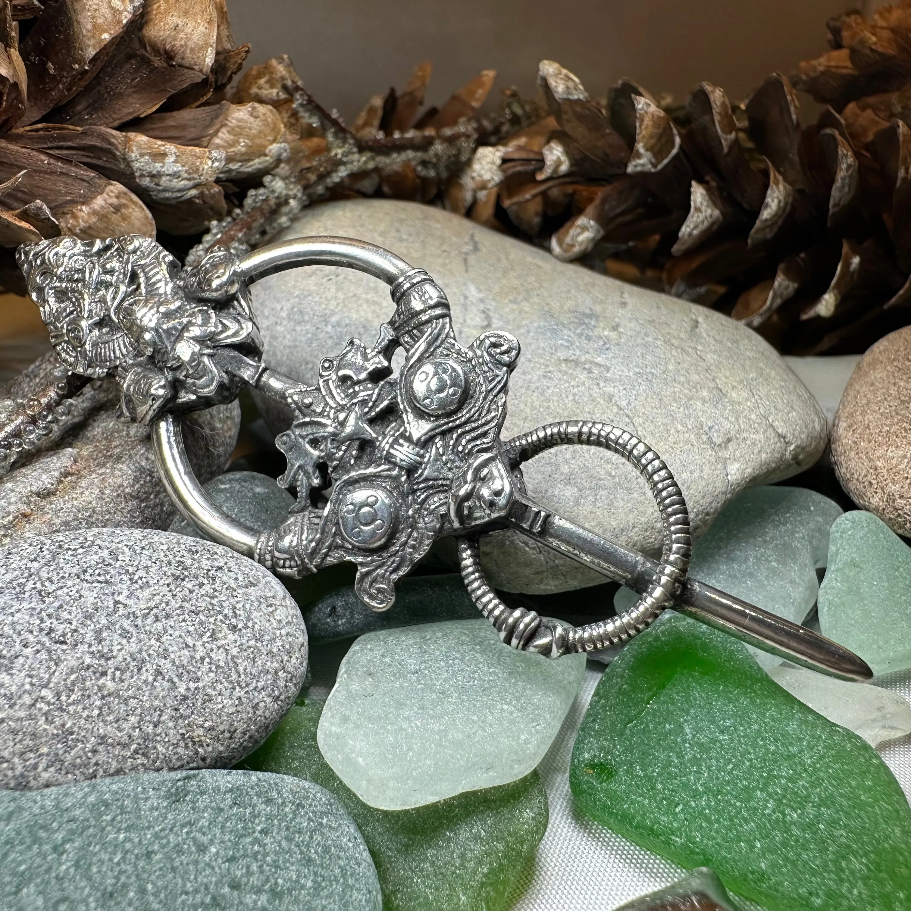 Viking Wolf Celtic Brooch