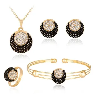 Vintage Jewelry Set Necklace Ring Earrings Bracelet Bridal Jewelry