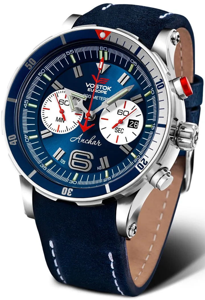 Vostok Europe Anchar K-162 Submarine Dive Chronograph, 300 meters, Tritium Illumination 6S21-510A583