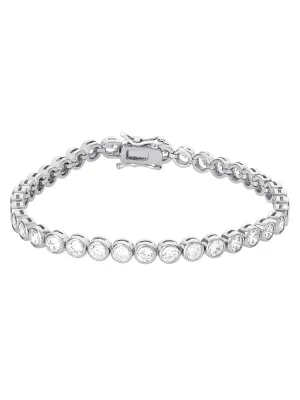 White Cz 925 Sterling Silver Tennis Bracelet Jewelry