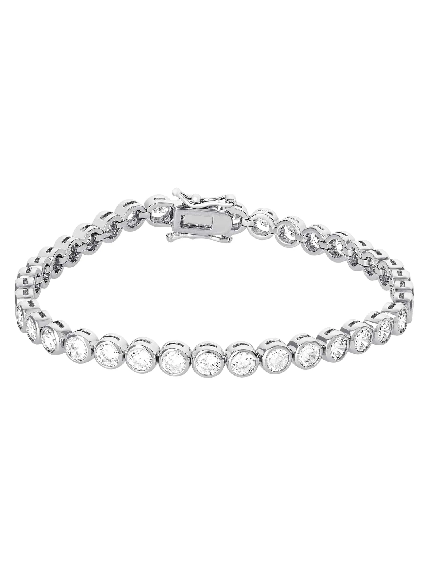 White Cz 925 Sterling Silver Tennis Bracelet Jewelry