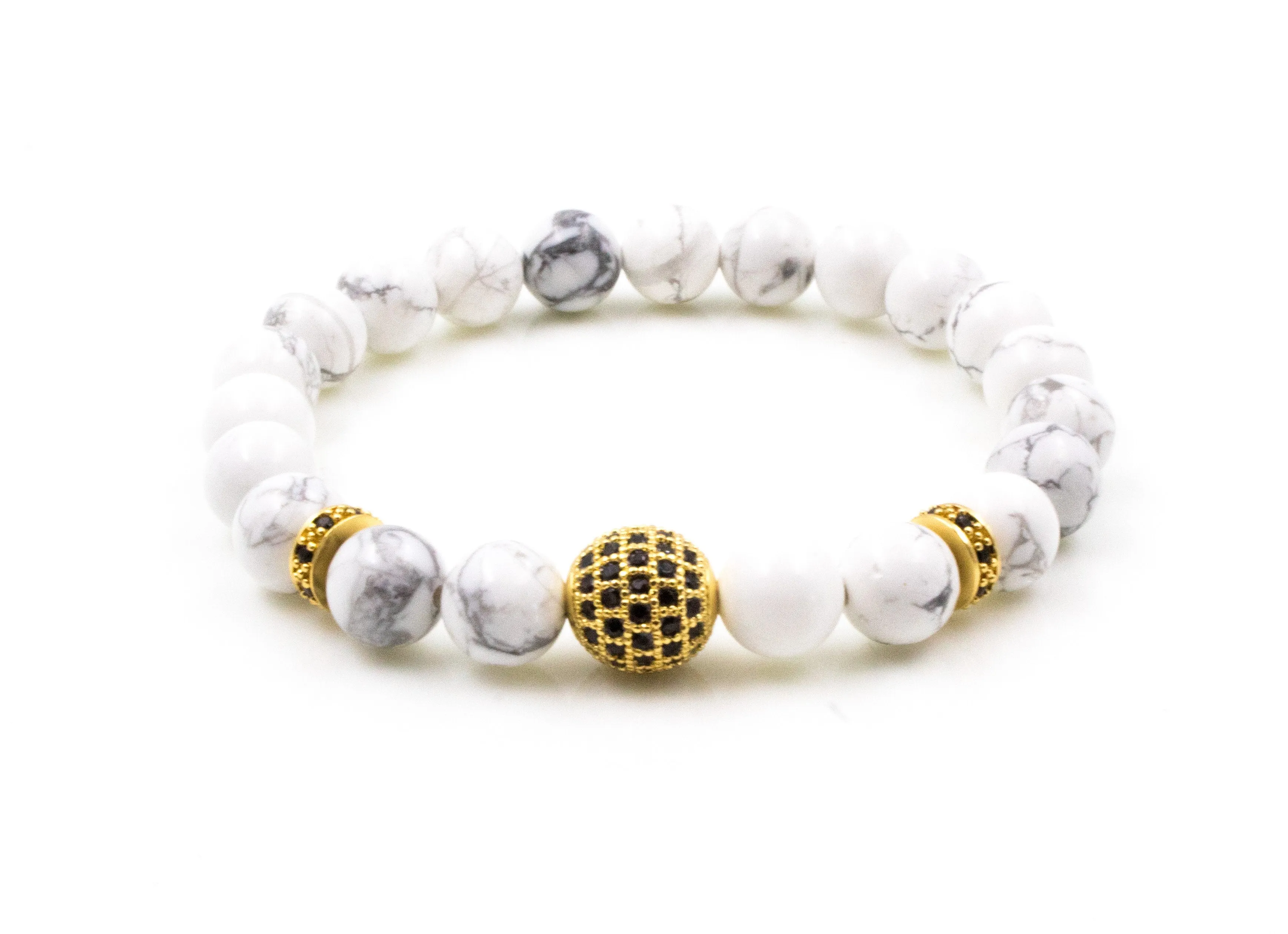 White Howlite Bracelet Set