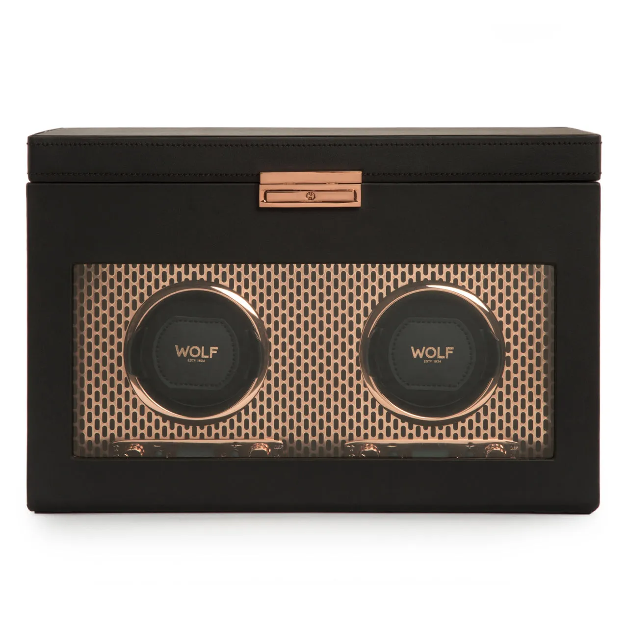 WOLF Axis Double Watch Winder with Storage - Copper