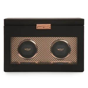 WOLF Axis Double Watch Winder with Storage - Copper