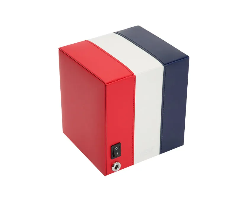 WOLF Navigator French Flag Single Cub Watch Winder