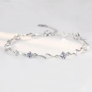 Women's Bracelets 925 Sterling Silver Natural Sea Blue Topaz  Hot Christmas Gift