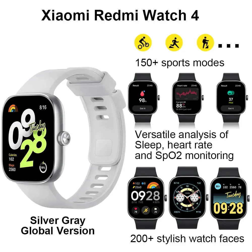 Xiaomi Redmi 1.97" Amoled 390×450 Pixel Bluetooth Smart Watch 4 Rate Stress Monitoring