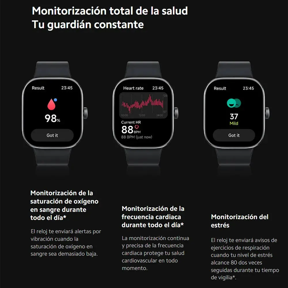 Xiaomi Redmi 1.97" Amoled 390×450 Pixel Bluetooth Smart Watch 4 Rate Stress Monitoring