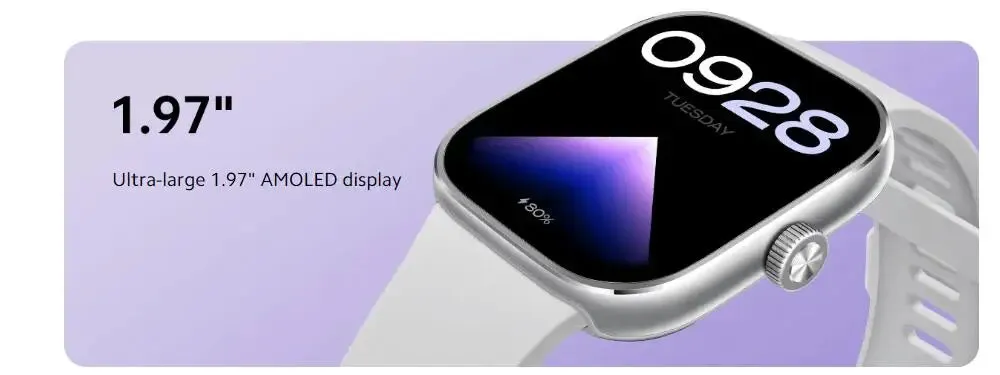 Xiaomi Redmi 1.97" Amoled 390×450 Pixel Bluetooth Smart Watch 4 Rate Stress Monitoring