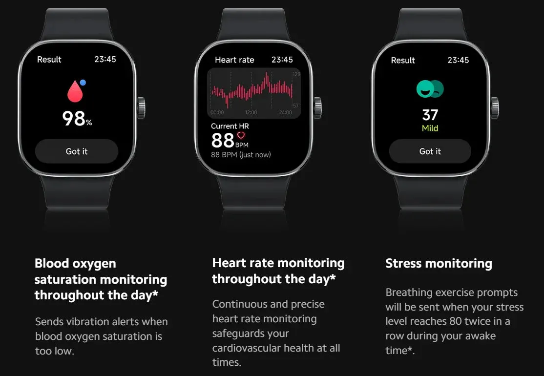 Xiaomi Redmi 1.97" Amoled 390×450 Pixel Bluetooth Smart Watch 4 Rate Stress Monitoring