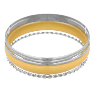 Yellow 5-piece Twist Stacked Bracelet Set