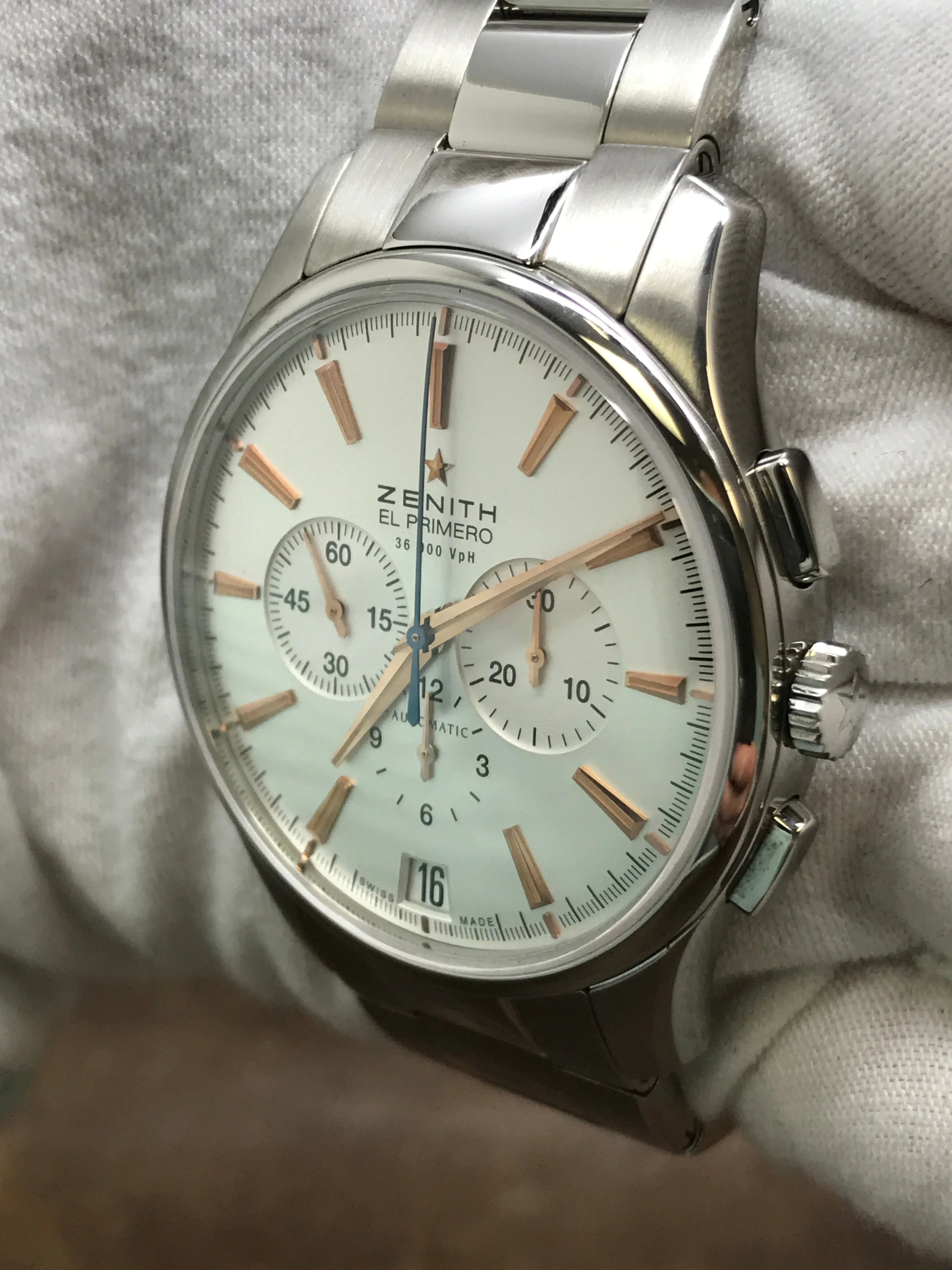 Zenith El Primero Captain Chronograph 03.2110.400 Silver Dial Automatic Men's Watch