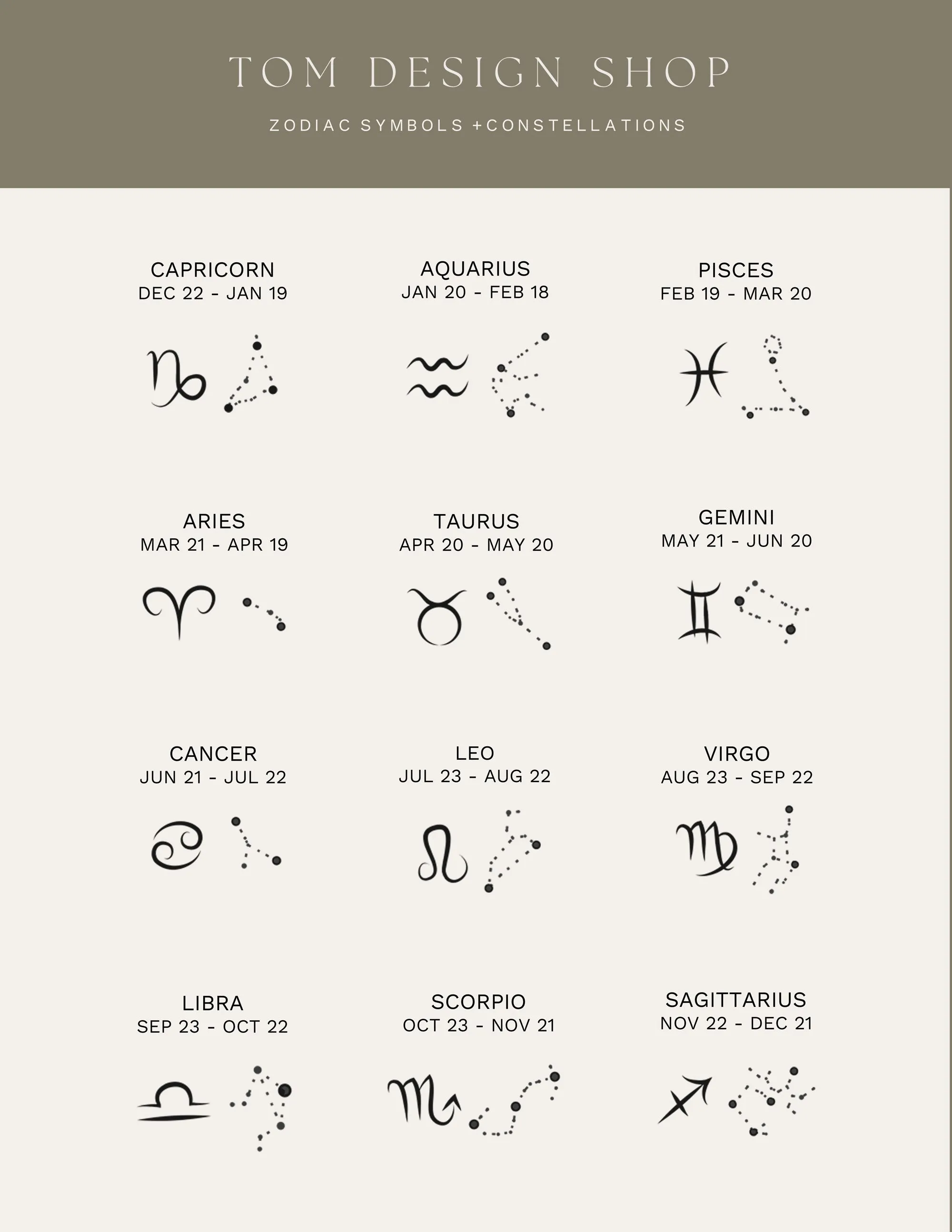 Zodiac Bar Necklace | Vertical Bar