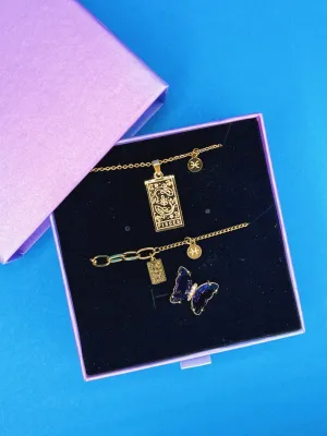 Zodiac   Spinning Ring Jewelry Set