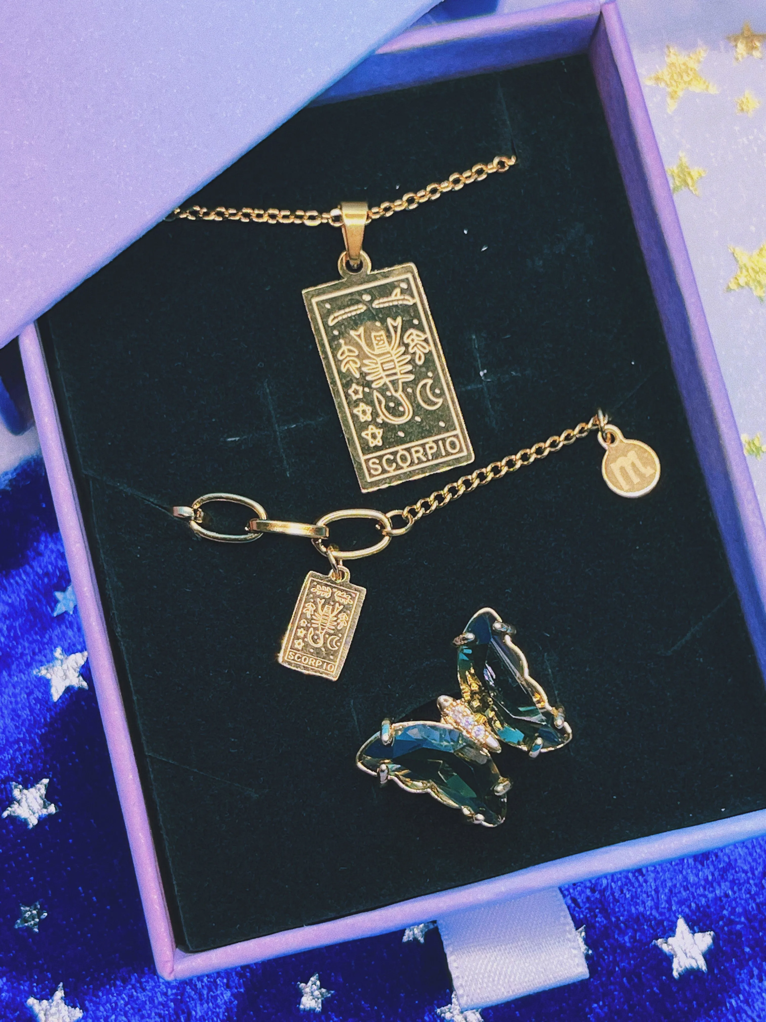 Zodiac   Spinning Ring Jewelry Set
